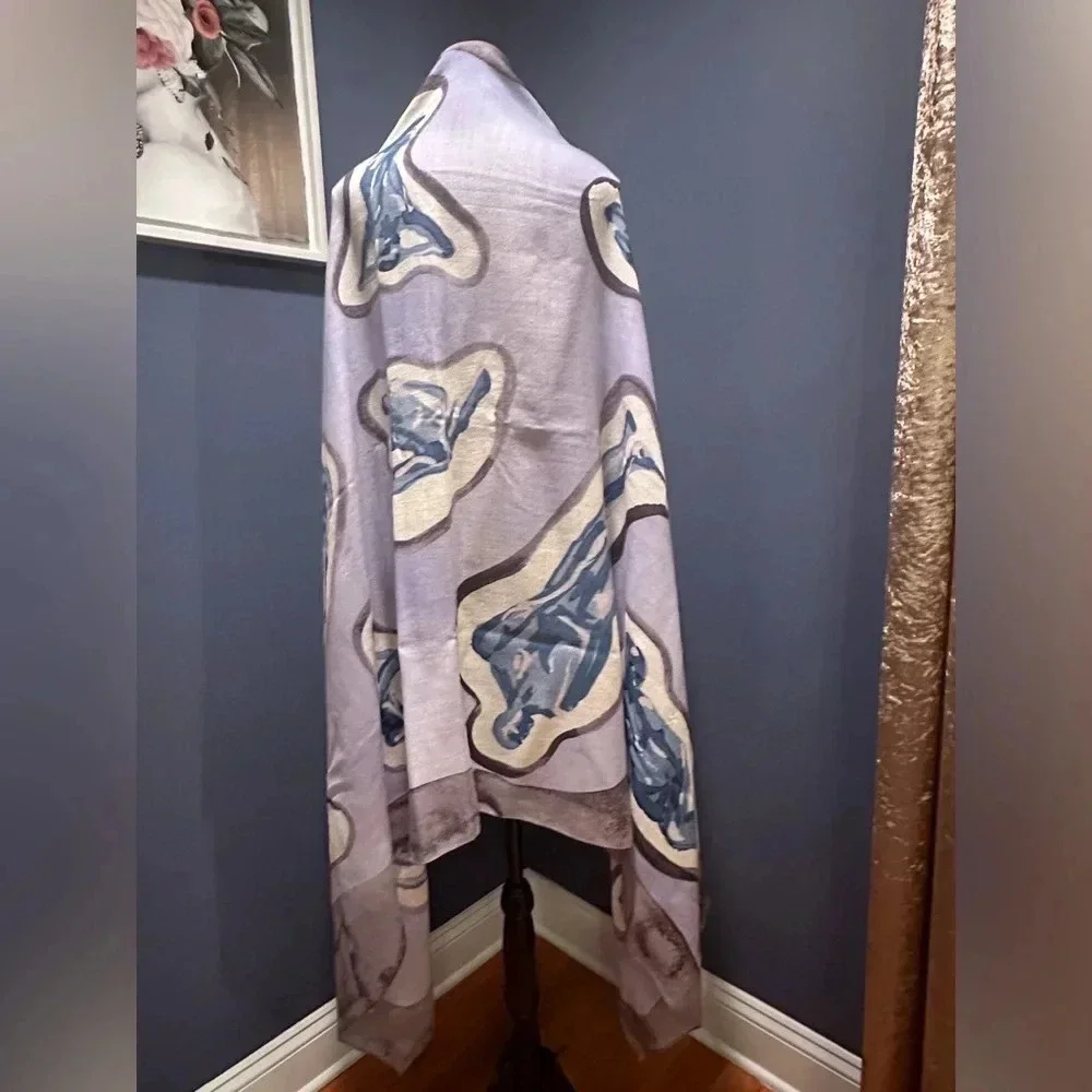 IPPOLITA 100% WOOL ABSTRACT SCARF